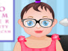 Baby Deni wearing glasses