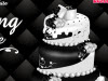 Black & White Wedding Cake
