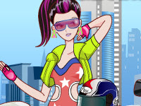 Cool Girl On Motorcycle