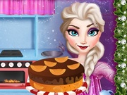 Elsa Cooking Christma Cake