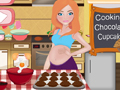Mommy cooking chocolate cupcakes